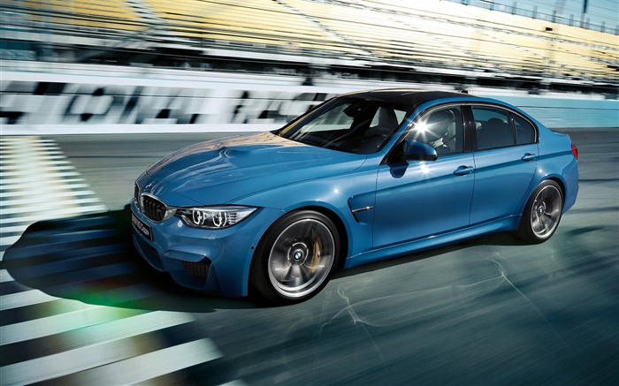 2015 BMW M3 Sedan F80 blue car Wallpapers Pictures Photos Images