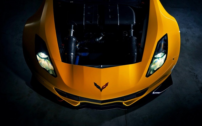 2015 Chevrolet Corvette Z06 supercar front view Wallpapers Pictures Photos Images