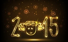 2015 New Year, Year of the sheep HD wallpaper