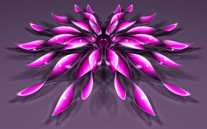 3D purple flower Wallpapers Pictures Photos Images