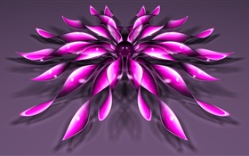 3D purple flower HD wallpaper