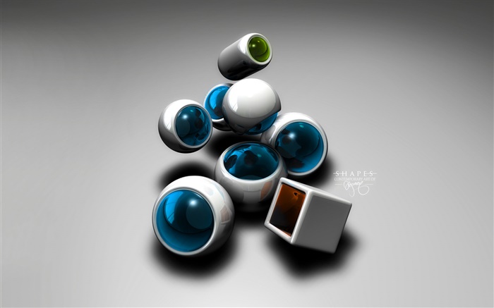 3D sphere and cube Wallpapers Pictures Photos Images