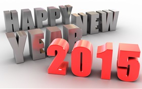 3D style, Happy New Year 2015 HD wallpaper