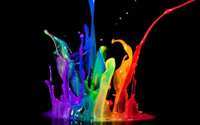 Abstract colorful paint splash Wallpapers Pictures Photos Images