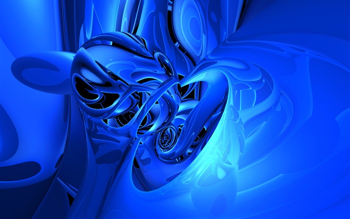 Abstract curve, blue style Wallpapers Pictures Photos Images