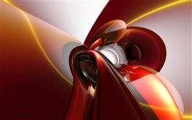Abstract curve, red style HD wallpaper
