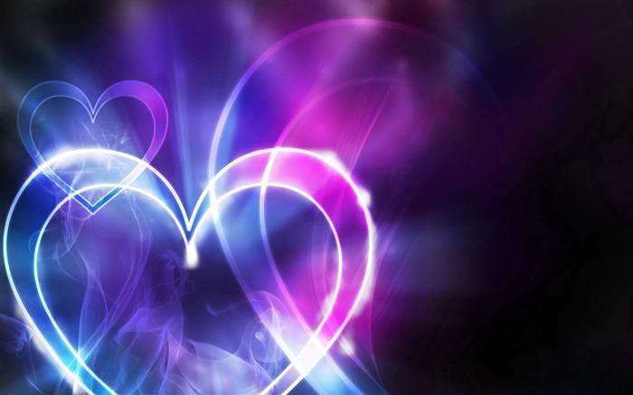 Abstract love heart-shaped light Wallpapers Pictures Photos Images