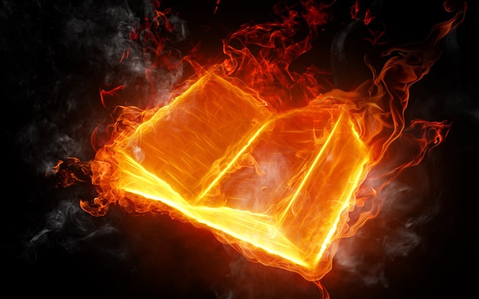 Abstract pictures, fire book burning Wallpapers Pictures Photos Images