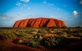 Ayers Rock, Australia, dusk HD wallpaper
