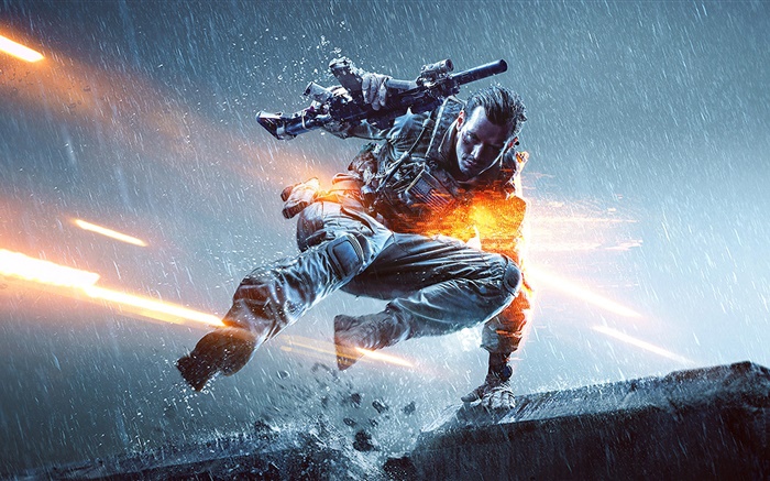 Battlefield 4, soldier in rain Wallpapers Pictures Photos Images