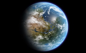 Beautiful blue planet, Earth HD wallpaper