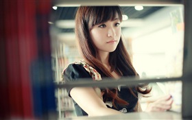 Beautiful long hair Asian girl HD wallpaper