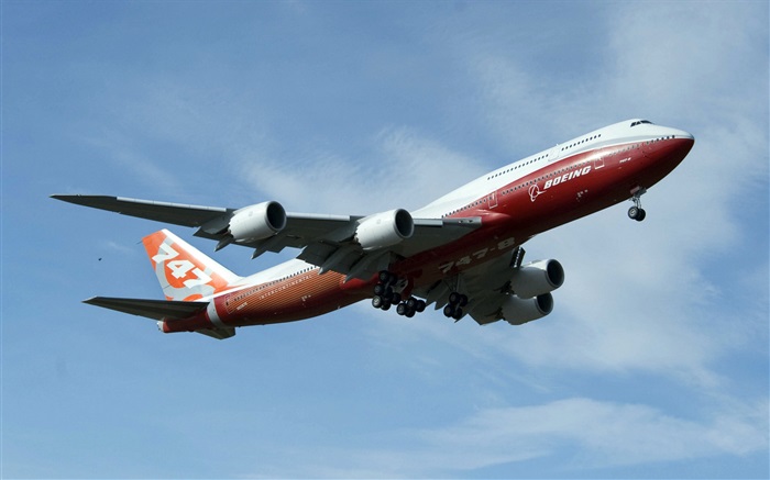 Boeing 747 plane flight in sky Wallpapers Pictures Photos Images