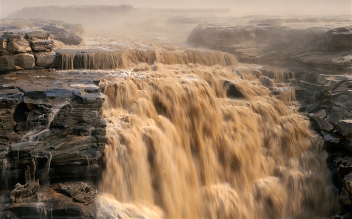 Chinese scenery, Yellow River, waterfalls Wallpapers Pictures Photos Images