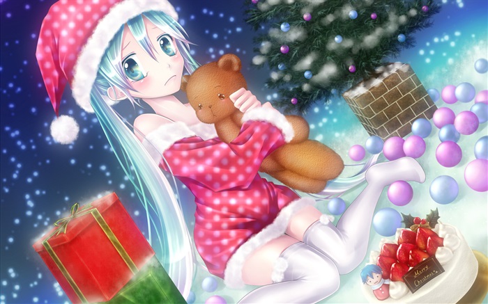 Christmas anime girl Wallpapers Pictures Photos Images