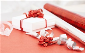 Christmas gift with ribbon