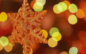 Christmas snowflakes, colored halo background HD wallpaper