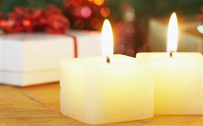Christmas square candles close-up Wallpapers Pictures Photos Images