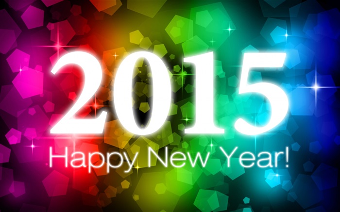 Colorful lights, 2015 New Year Wallpapers Pictures Photos Images