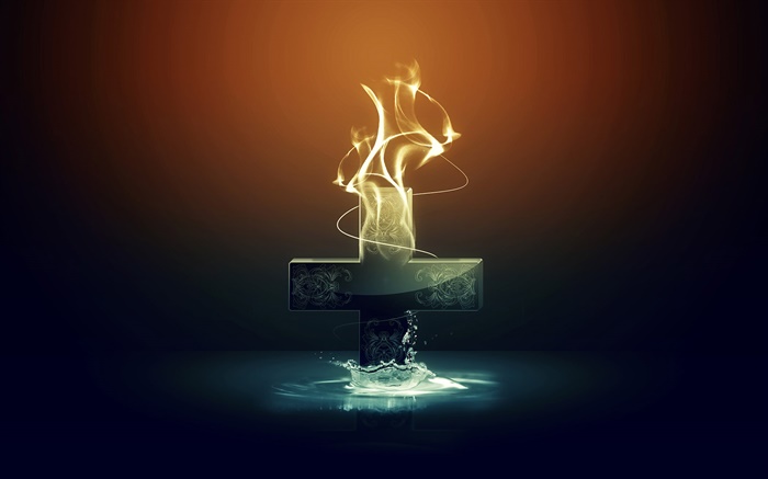 Creative design, flame cross Wallpapers Pictures Photos Images