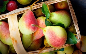 Fresh pears HD wallpaper