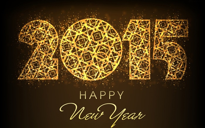 Golden style New Year 2015 Wallpapers Pictures Photos Images