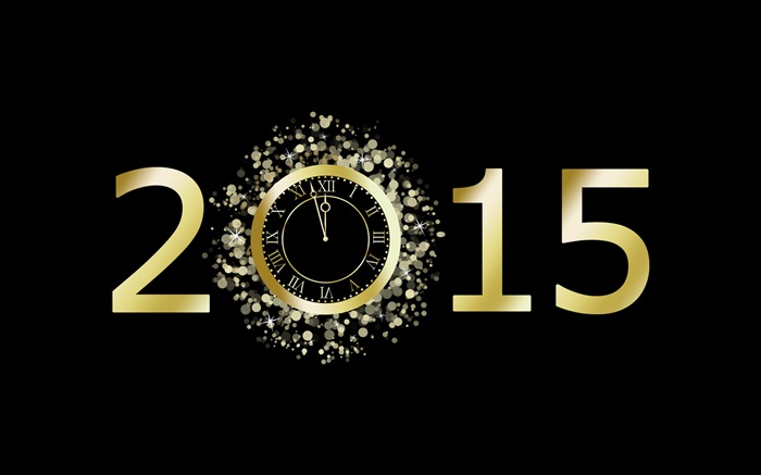 Happy New Year 2015, black background Wallpapers Pictures Photos Images