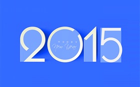 Happy New Year 2015, blue style HD wallpaper