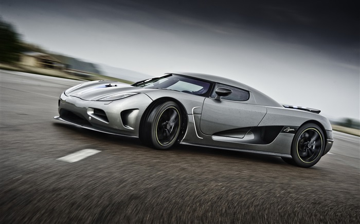 Koenigsegg gray supercar turn Wallpapers Pictures Photos Images