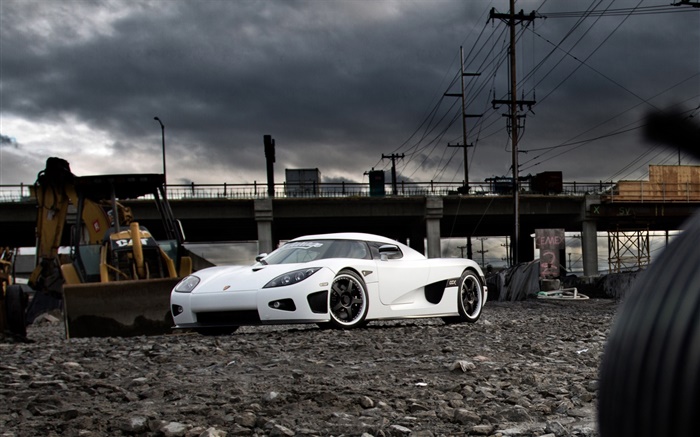 Koenigsegg white supercar Wallpapers Pictures Photos Images