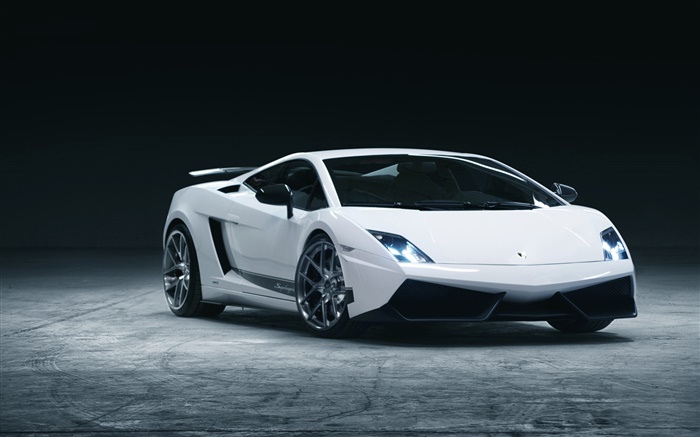 Lamborghini white supercar front view Wallpapers Pictures Photos Images