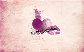 My Valentine, purple love hearts HD wallpaper