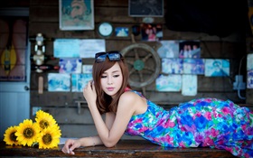 Pure lovely Asian girl HD wallpaper