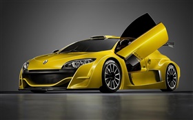 Renault sport car yellow HD wallpaper