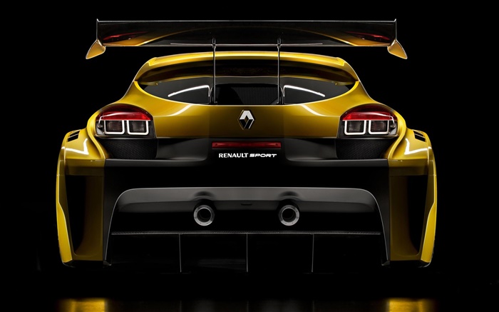 Renault yellow sport car rear view Wallpapers Pictures Photos Images