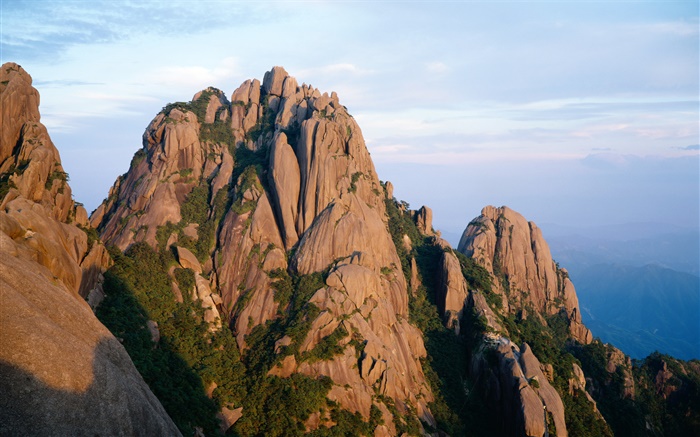 Rocks mountains, blue sky, China Wallpapers Pictures Photos Images