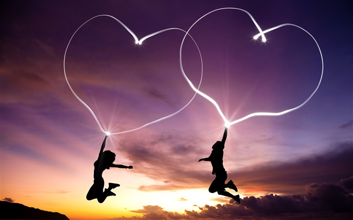 Show love heart in the sky Wallpapers Pictures Photos Images
