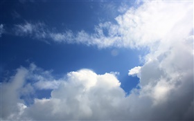 Sky, white clouds HD wallpaper
