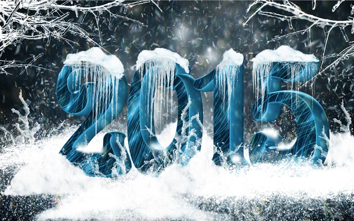 Snow and ice style, 2015 New Year Wallpapers Pictures Photos Images