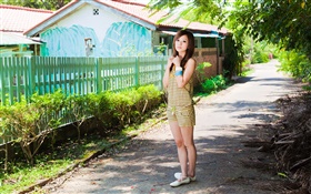 Summer girl, Taiwan HD wallpaper