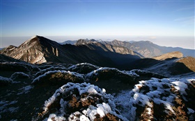 Top view mountains scenery, sky