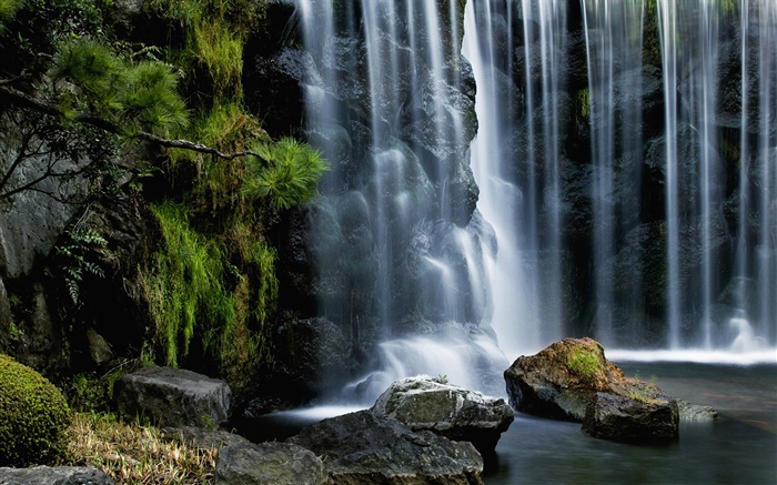 Waterfalls, stones Wallpapers Pictures Photos Images