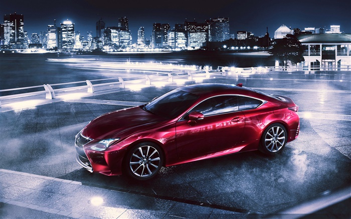 2014 Lexus red supercar side view Wallpapers Pictures Photos Images