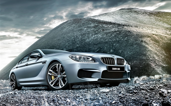 2015 BMW M6 F06 silver car front view Wallpapers Pictures Photos Images