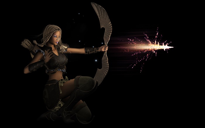 3D girl, archer Wallpapers Pictures Photos Images