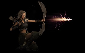 3D girl, archer HD wallpaper