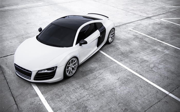Audi R8 white car Wallpapers Pictures Photos Images