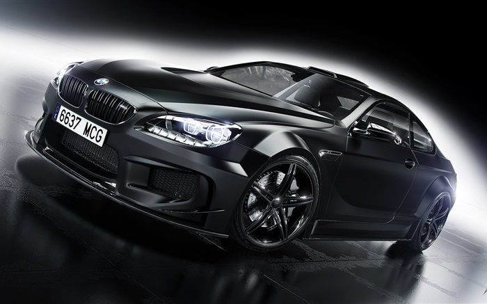 BMW M6 black car front view Wallpapers Pictures Photos Images