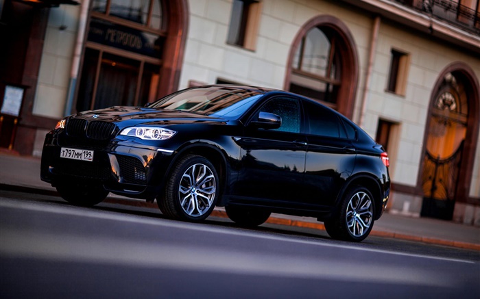 BMW X6 black car Wallpapers Pictures Photos Images