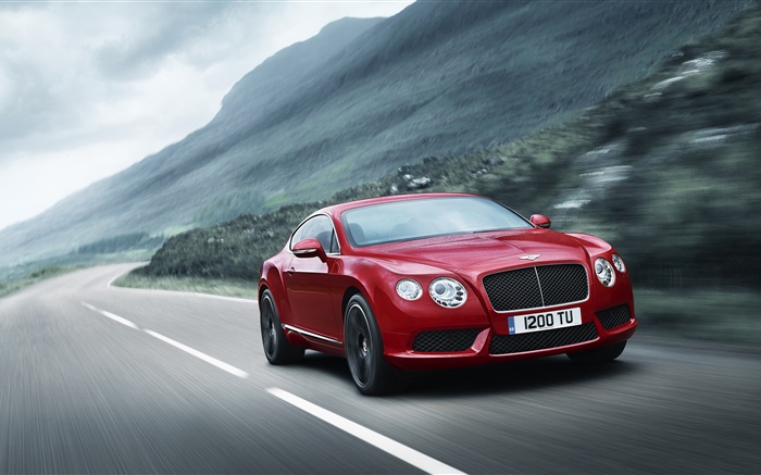 Bentley Continental GT V8 red car Wallpapers Pictures Photos Images
